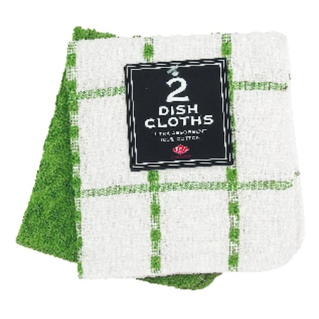 Ritz Ritz Cactus Cotton Check/Solid Dish Cloth 2 pk 27530